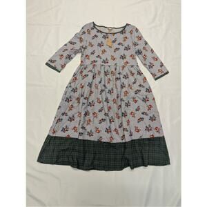 NWT Hidden Alley Cottagecore Prairie Boho Midi Dress Medium Farmcore Whimsical